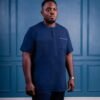 IMG_2944 (1) Navy Blue Lean Cut Short Sleeve